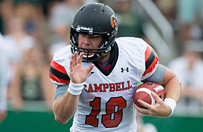 Quarterback Brian Hudson's 11-yard run secured Campbell's first PFL win since 2011, Saturday, at Stetson.